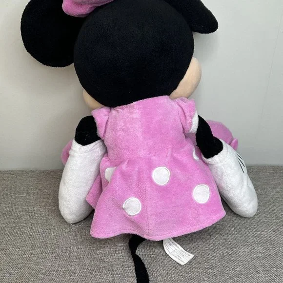 Disney Large Minnie Mouse Plush 25" Pink Polka Dots Stuffed Toy Age 2+ - Picture 8 of 14